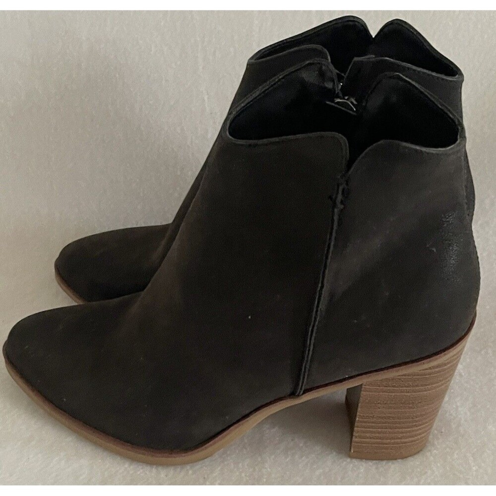 MIA Patton BLACK Ankle BOOTS Women's Size 9M Heeled Zippered Booties